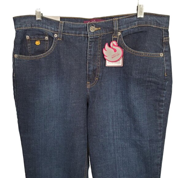 Gloria Vanderbilt 16 Jeans Giselle Boot Cut Stretch Mid Rise 5 Pocket Flared Leg - Picture 3 of 9